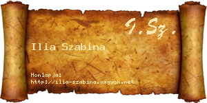 Ilia Szabina névjegykártya