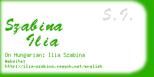 szabina ilia business card